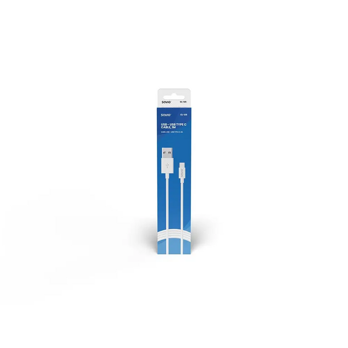 Savio CL-125 USB cable USB 2.0 1 m USB A USB C White - USB cablesAKG-KAB<<<GSM accessoriesAKG<<<ActionPL