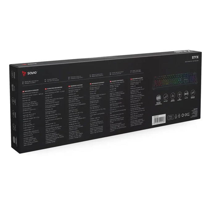 SAVIO STYX Mekanisk tastatur Outemu Peach Silent Hot Swap RGB - KeyboardsGAM-KLA<<<PC GamingGAM<<<ActionPL