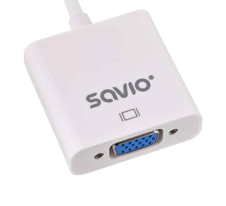 SAVIO HDMI (M) TO VGA (F) ADAPTER WHITE CL-201