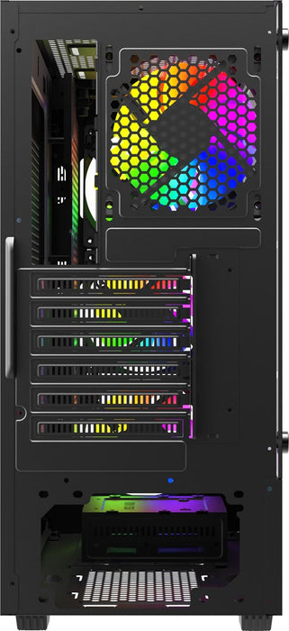 Savio Noctis Glass RGB Cube Black