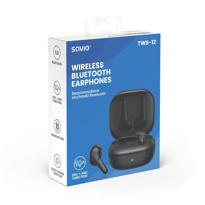 In-ear Bluetooth Headphones Savio TWS-12 Black