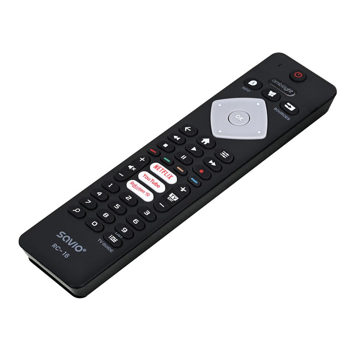 Savio universal remote control/replacement for Philips TV, SMART TV, RC-16
