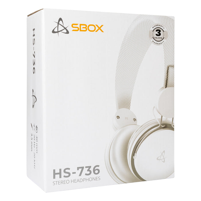 Headphones SBOX HS-736W WHITE