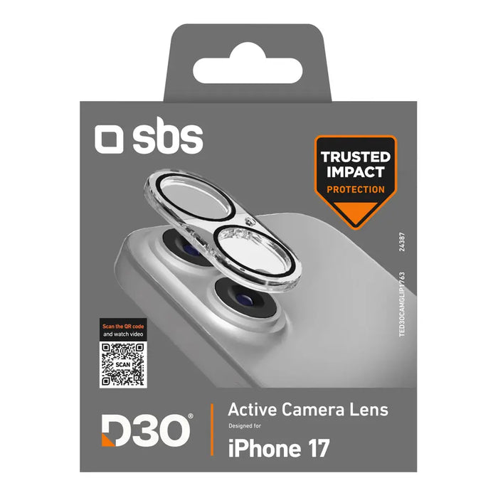SBS Camera Glass for iPhone 17 with D3O technology - Cell phone tempered glass<<<HurtelXML