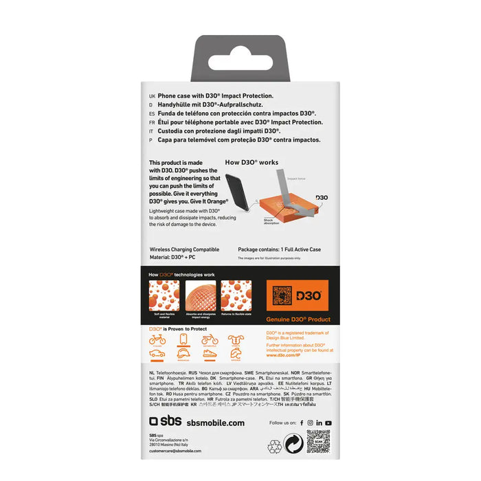 SBS Full Active D3O Case for iPhone 16 Pro Max - Black - Cell phone cases and covers<<<HurtelXML