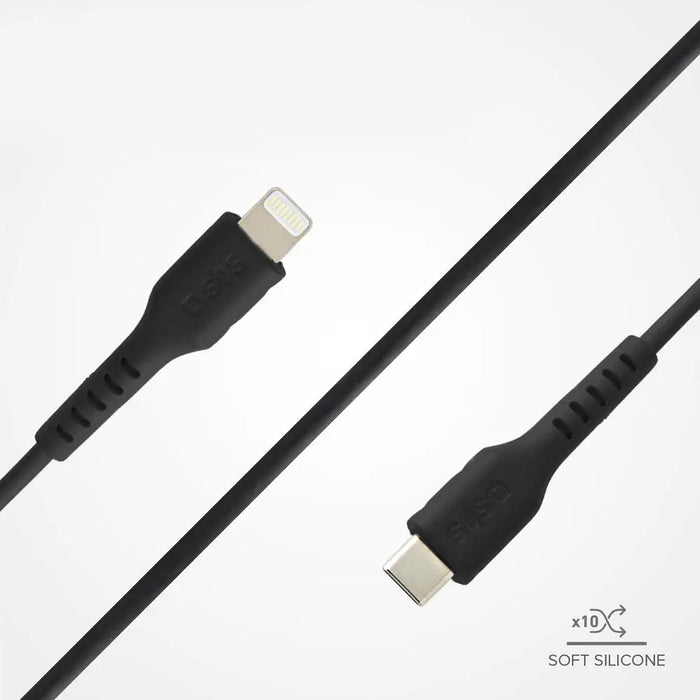 SBS TECABLELIGTC1K USB-C - Lightning cable 1m - black - Cell phone cables<<<HurtelXML