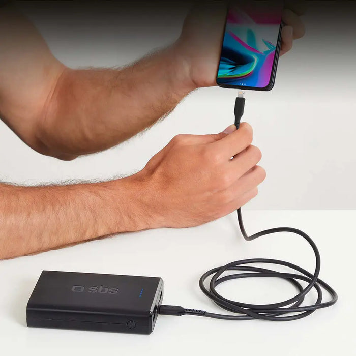 SBS TECABLELIGTC1K USB-C - Lightning cable 1m - black - Cell phone cables<<<HurtelXML