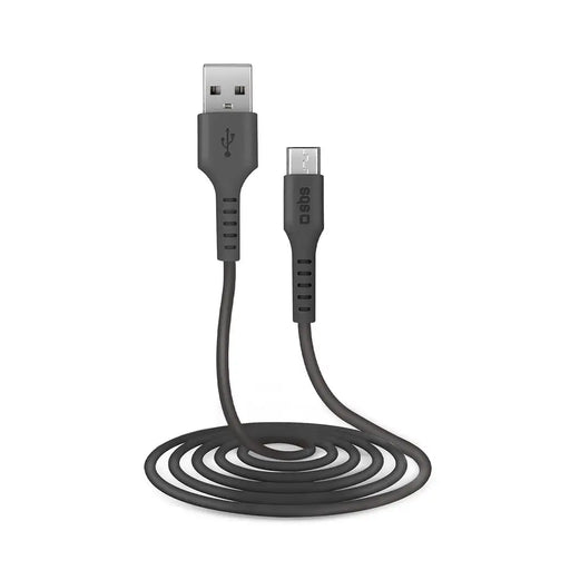 SBS TECABLEMICRO2K USB-A - Micro-USB Cable 2 m - Black - Cell phone cables<<<HurtelXML