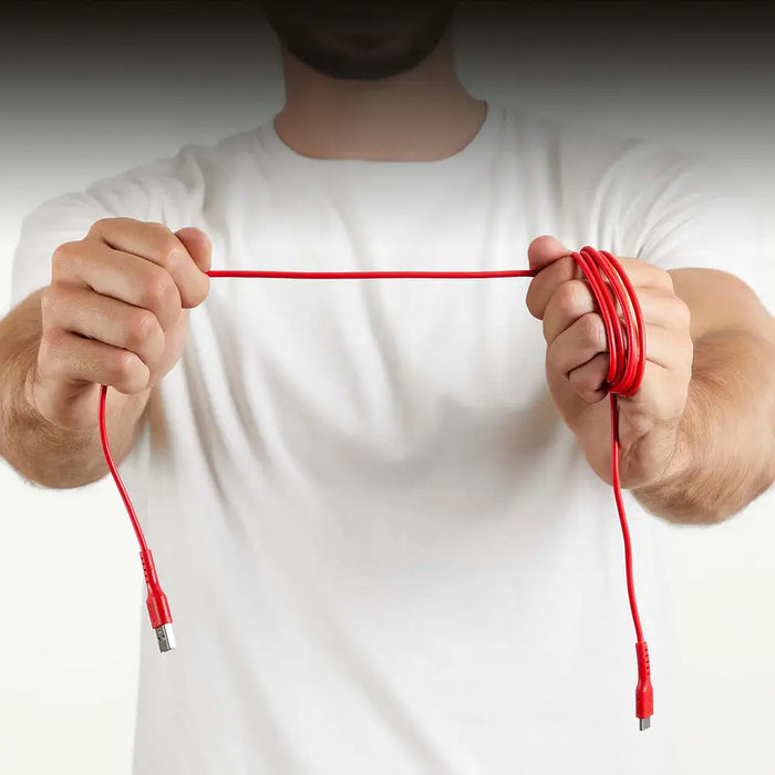 SBS TECABLEMICROC15R USB-A - USB-C Cable 1.5m - Red - Cell phone cables<<<HurtelXML