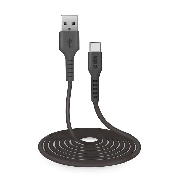 SBS TECABLETC3MTK USB-A - USB-C Cable 3m - Black - Cell phone cables<<<HurtelXML