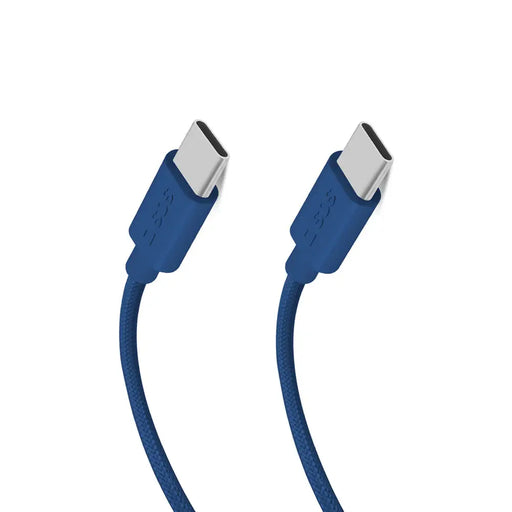 SBS TECABLETISSUETCCB USB-C - USB-C 1.5m 60W braided cable - blue - Cell phone cables<<<HurtelXML&&&Аксесоари за