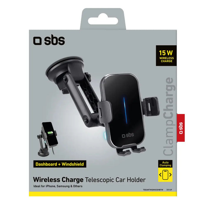 SBS TESUPEXTWIR15W 15W Wireless Charger Holder - Black - Cell phone holders<<<HurtelXML