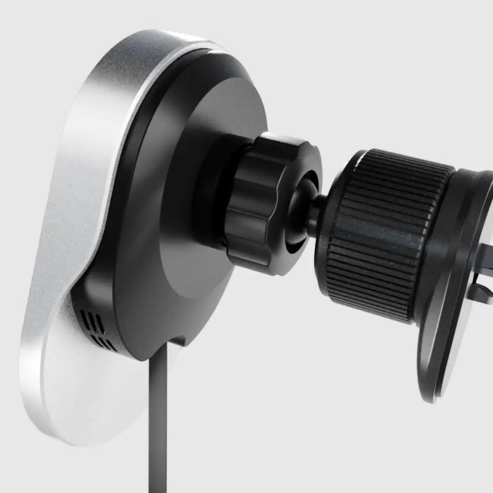 SBS TESUPP15WRETRACABL Wireless Charger Smartphone Holder with Retractable Cable Compatible with MagSafe - Black - Cell