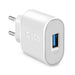 SBS TETR1USB2AWFAST 10W USB-A Wall Charger - White - Cell phone USB charger<<<HurtelXML&&&Аксесоари за