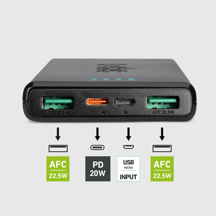 Powerbank SBS TTBB10000FASTPD20K 10000 mAh 20W with Power Delivery - black