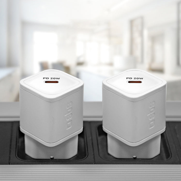 SBS TETRGAN1C20W 20W GaN Wall Charger with Power Delivery - White