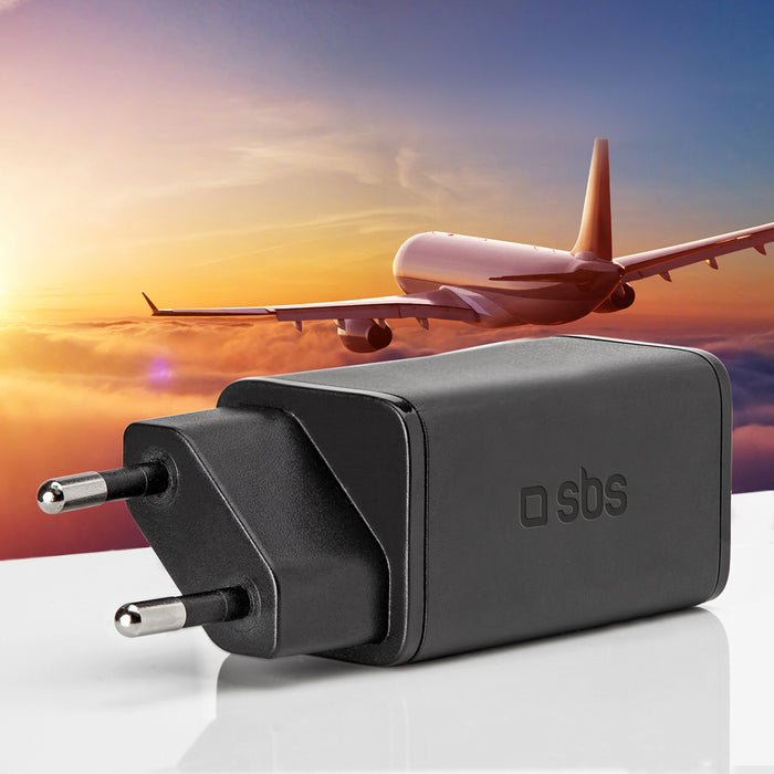 SBS TETRGAN1C65W 65W GaN Power Delivery Charger - Black