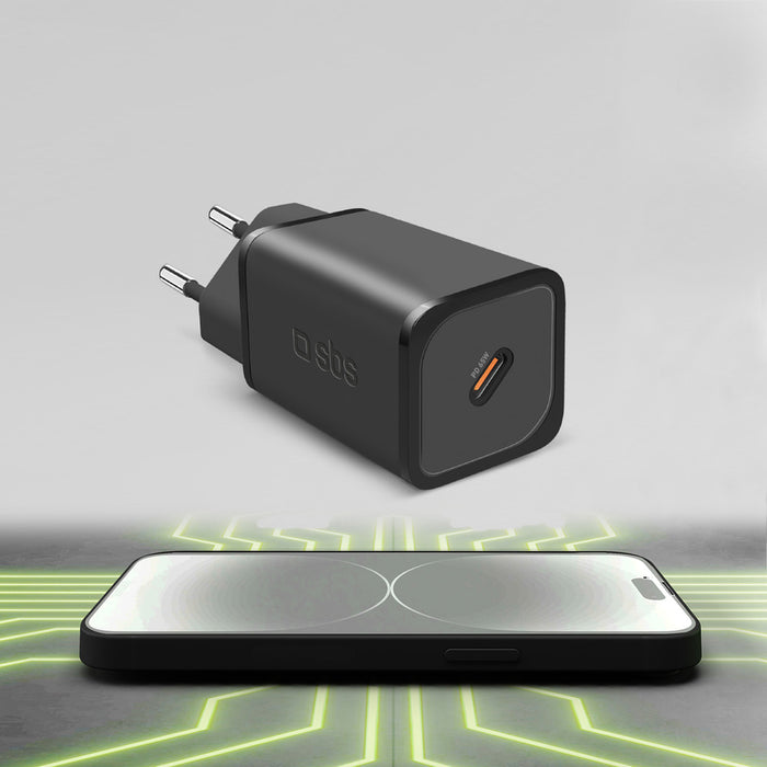 SBS TETRGAN1C65W 65W GaN Power Delivery Charger - Black