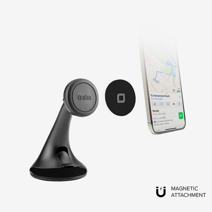 SBS TESUPPWINDWIDEK MagSafe compatible smartphone holder for dashboard/windshield - black