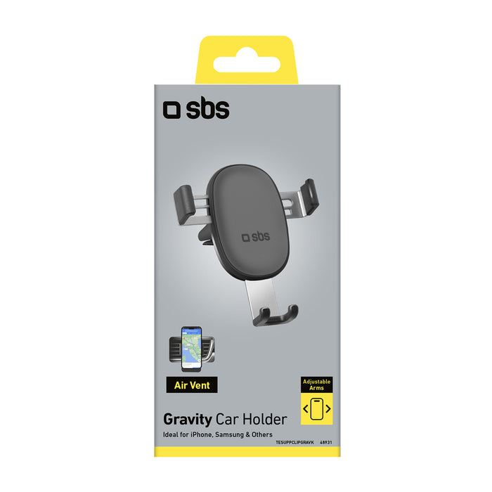 SBS TESUPPCLIPGRAVK smartphone holder for air vent, gravity - black