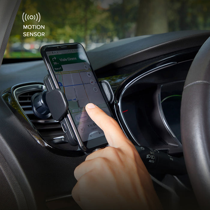 SBS TESUPWIR15WAUT smartphone holder with wireless charger for air vent - black