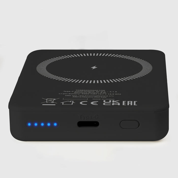SBS TEBB5000MAG1CK Wireless Power Bank 5000 mAh USB-C, MagSafe Compatible - Black