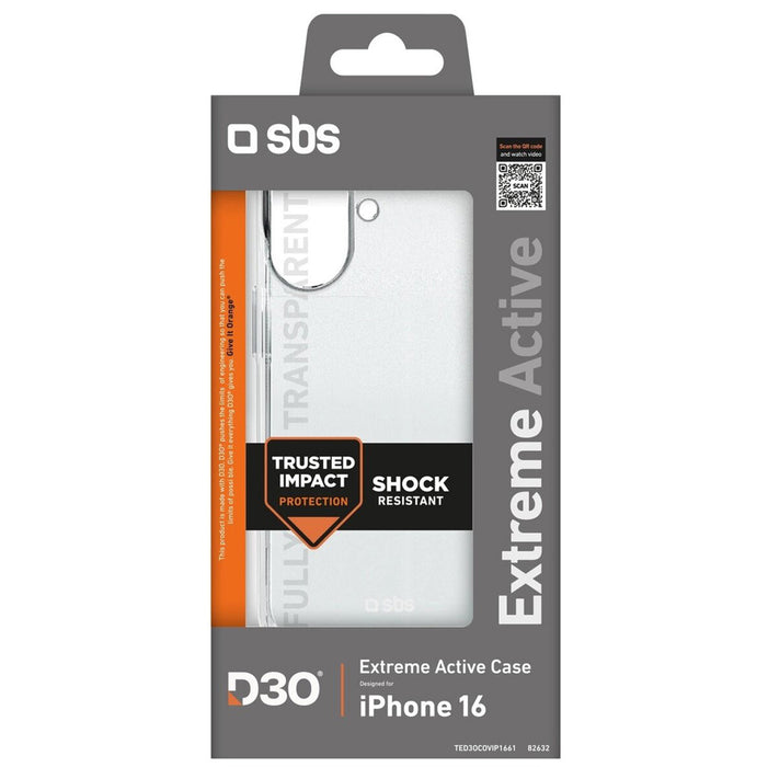 SBS Extreme Active D3O Case for iPhone 16e/17e - Transparent