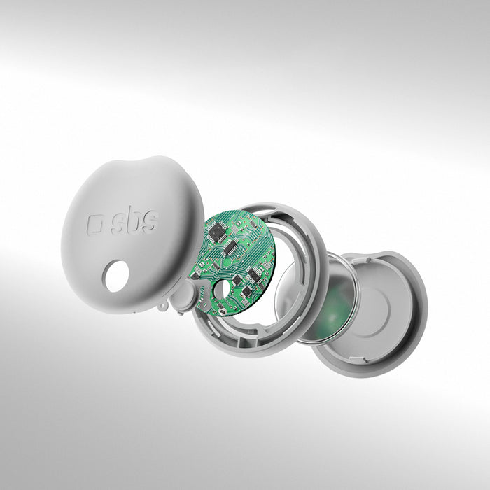 SBS Track My Circle Locator Compatible with Apple Find My - White