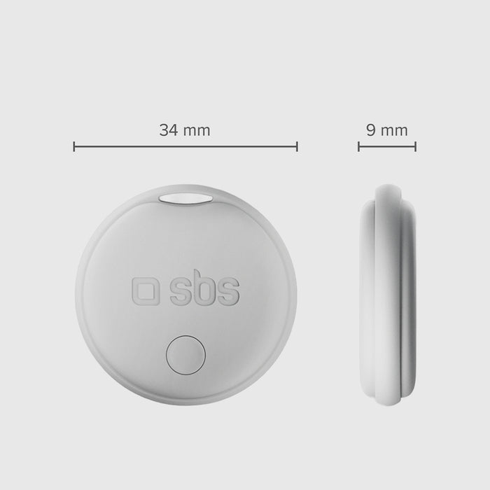 SBS Track My Circle locator compatible with Apple Find My set of 4 - white