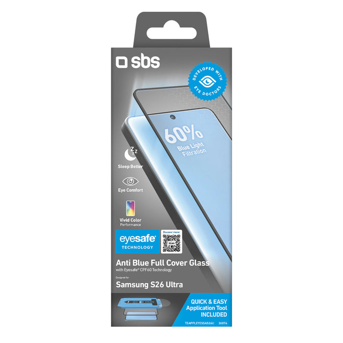 SBS Eyesafe Tempered Glass with Applicator for Samsung Galaxy S26 Ultra