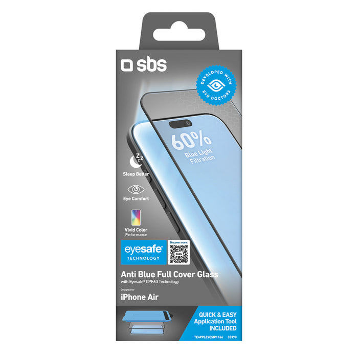 SBS Eyesafe Tempered Glass for iPhone Air with Applicator