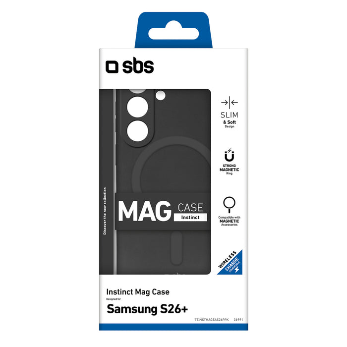 SBS Instinct Mag Case for Samsung Galaxy S26 Plus Compatible with MagSafe - Black