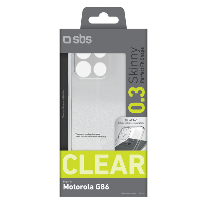 SBS Skinny Cover for Motorola Moto G86 - Transparent