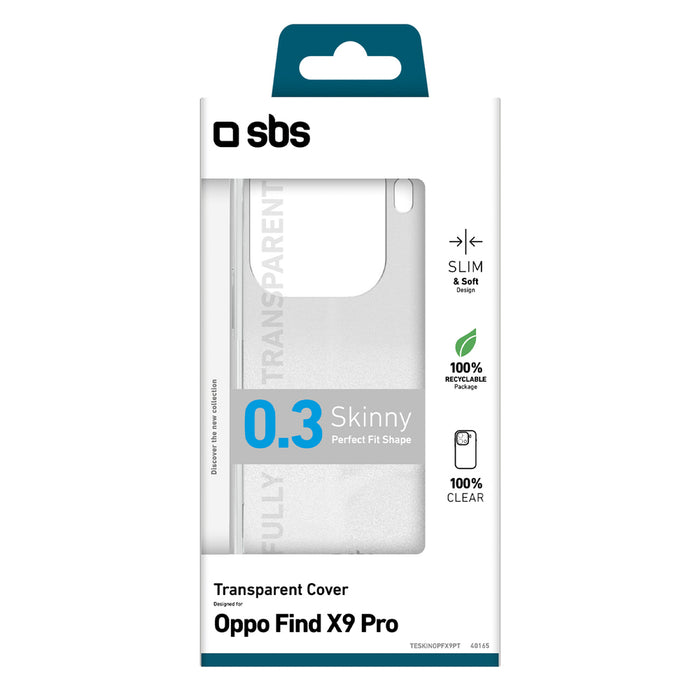 SBS Skinny Cover for Oppo Find X9 Pro - Transparent