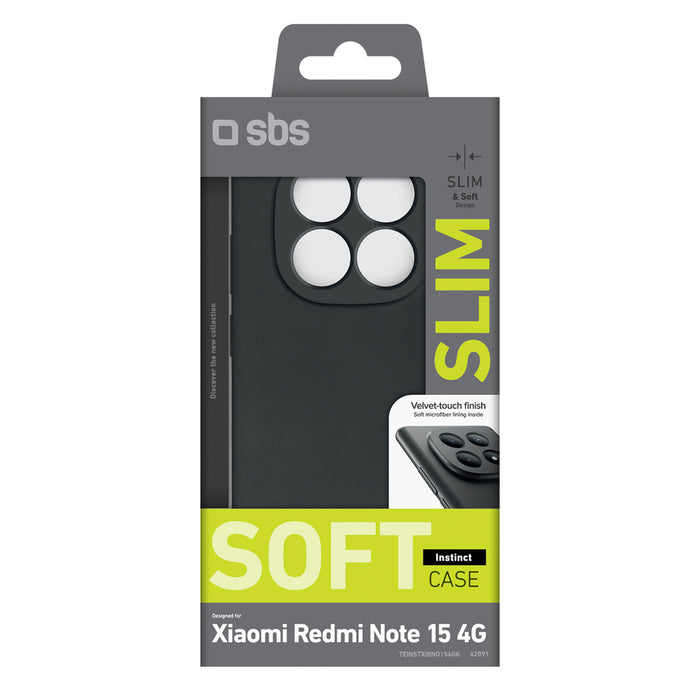 SBS Instinct Case for Xiaomi Redmi Note 15 4G - Black