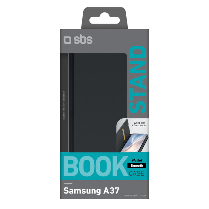 SBS Wallet Smooth Case for Samsung Galaxy A37 with Flip - Black