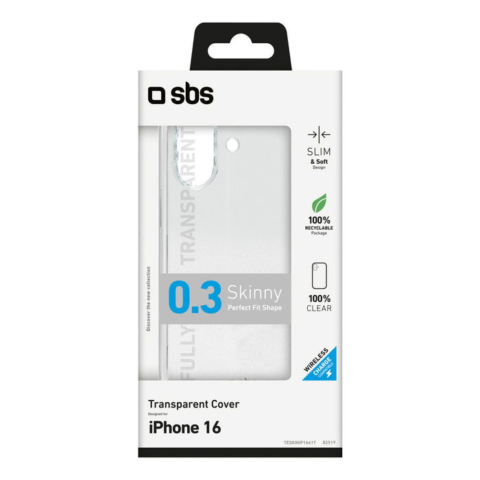 SBS Skinny Cover for iPhone 16 - transparent