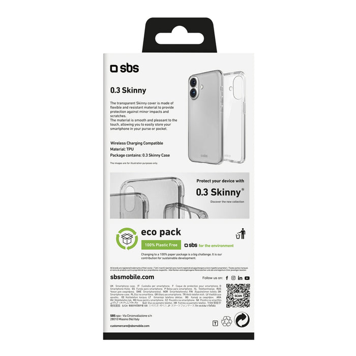 SBS Skinny Cover for iPhone 16 - transparent