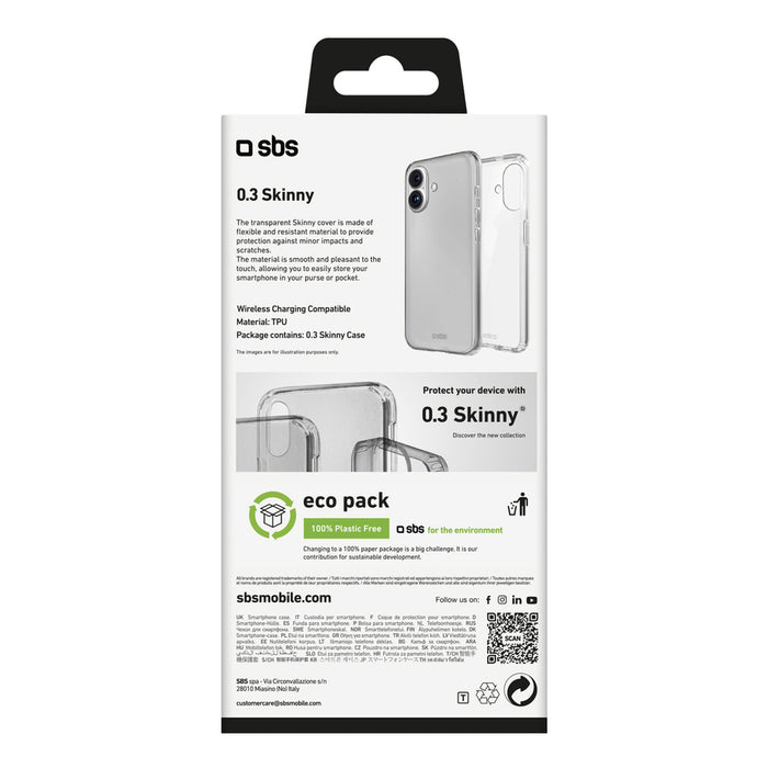 SBS Skinny Cover for iPhone 16 Plus - Transparent