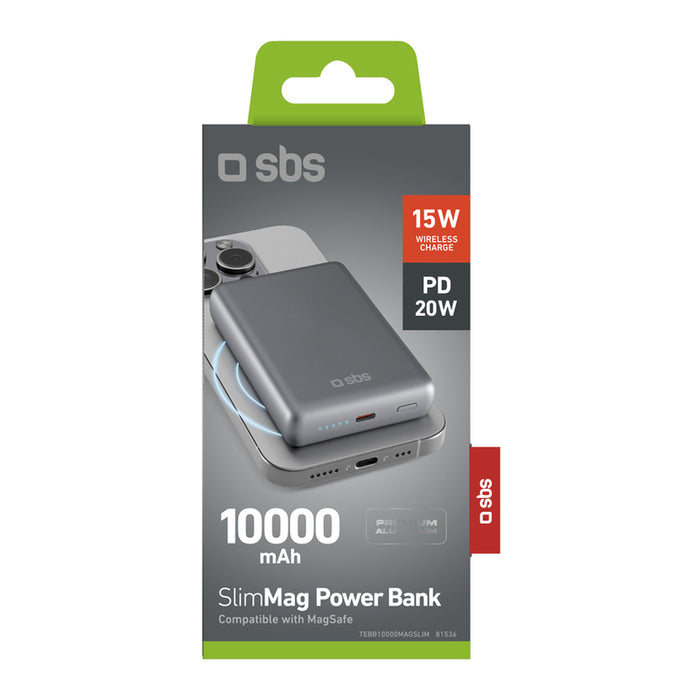 EXTERNAL BATTERY SBS 10000 mAh SlimMag 20W 81536