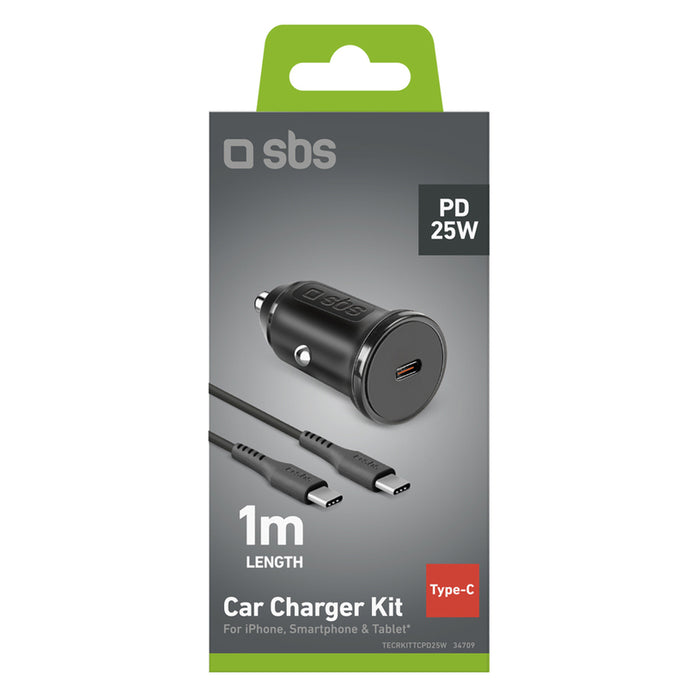 CHARGER 12V SBS 25W PD USB-C+cable 34709