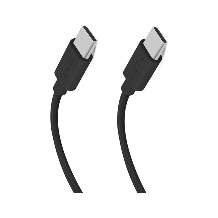 SBS TECABLETISSUETCK USB-C - USB-C 1.5m 60W braided cable - black