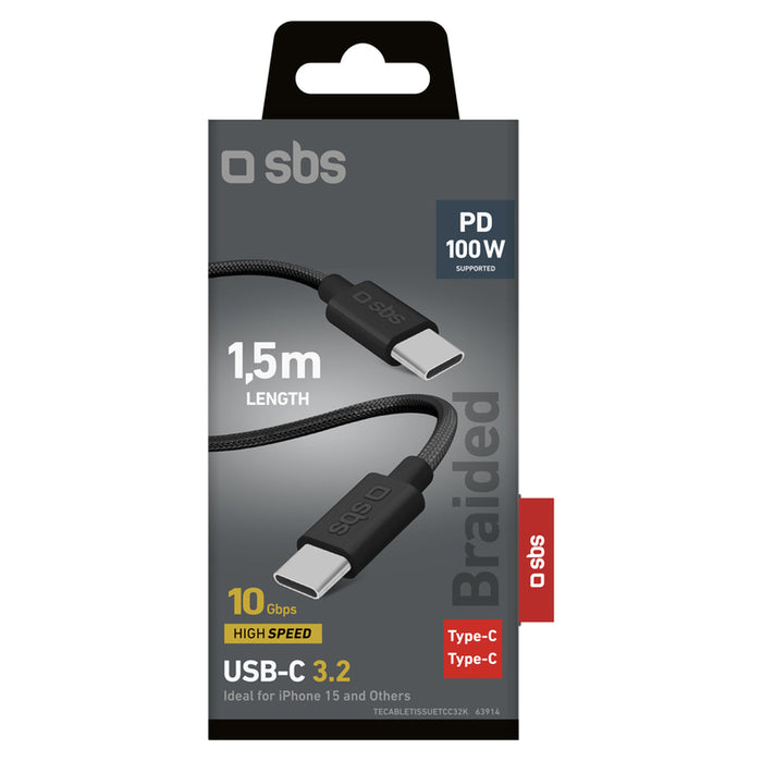 Cable SBS USB-C 3.2 100W PD 1.5M 63914