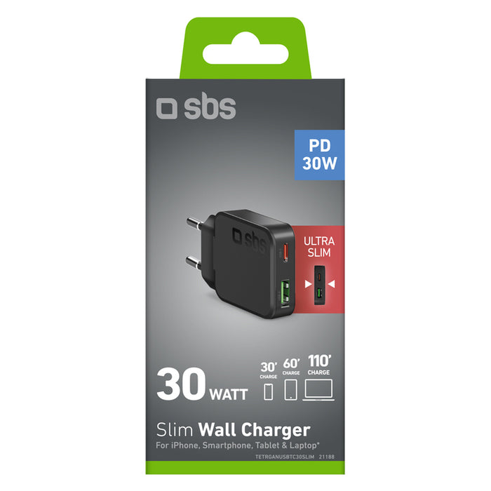 CHARGER 220V SBS 30W PD USB-C+A 21188 GSM, Tablet, Notebook