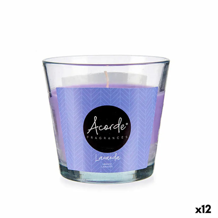 Scented Candle Acorde Lavendar 120 g (12 Units) - Почистване Прахосмукачки И Гладене<<<Дом Градина<<<BigBuy&&&Ароматни