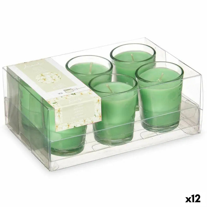 Scented Candle Set Acorde Jasmine Glass (12 Units) - Почистване Прахосмукачки И Гладене<<<Дом