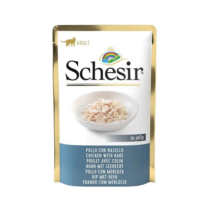 SCHESIR Chicken with hake in jelly - wet cat food - 85g - Wet foodDLK-KAM<<<For the catDLK<<<ActionPL