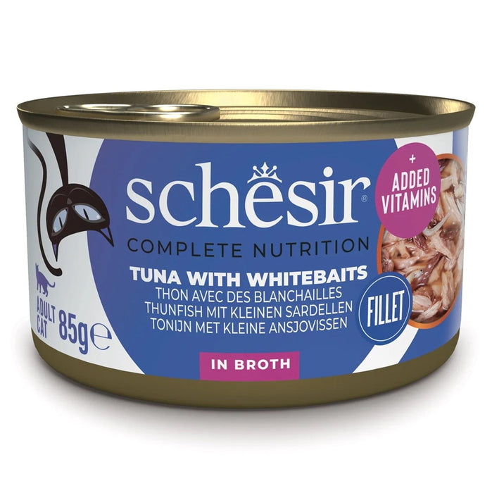 SCHESIR in cooking water Tuna with whitebait - wet cat food - 85 g - Wet foodDLK-KAM<<<For the catDLK<<<ActionPL