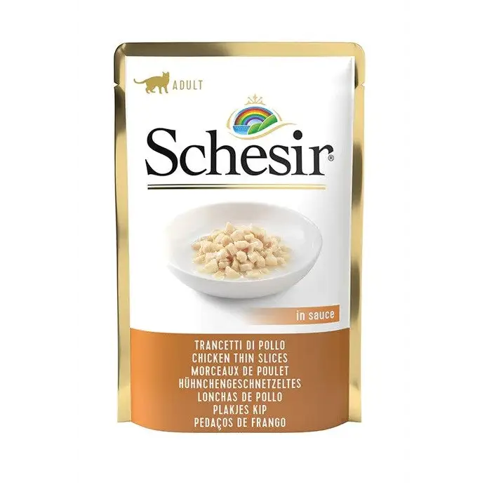 SCHESIR in sauce Chicken thin slices - wet cat food - 85 g - Wet foodDLK-KAM<<<For the catDLK<<<ActionPL