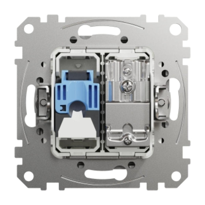 SOCKET TV+RJ45 CAT.6 UTP ALUMINUM SEDNA